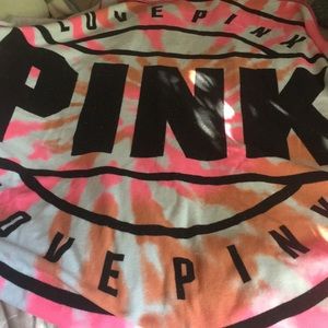 Pink Victoria’s Secret circle towel